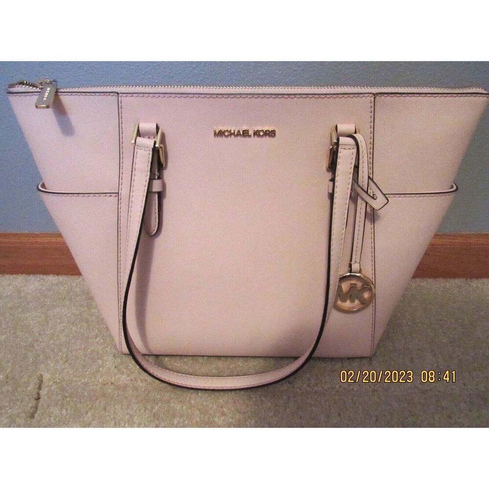 Michael Kors Marilyn Medium Saffiano Leather Tote Bag - Pastel Pink - Picture 4 of 5